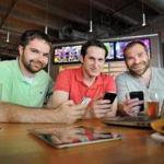 DraftKings, which is based in Boston, was founded by (left to right) Paul Liberman, Jason Robins, and Matt Kalish. 